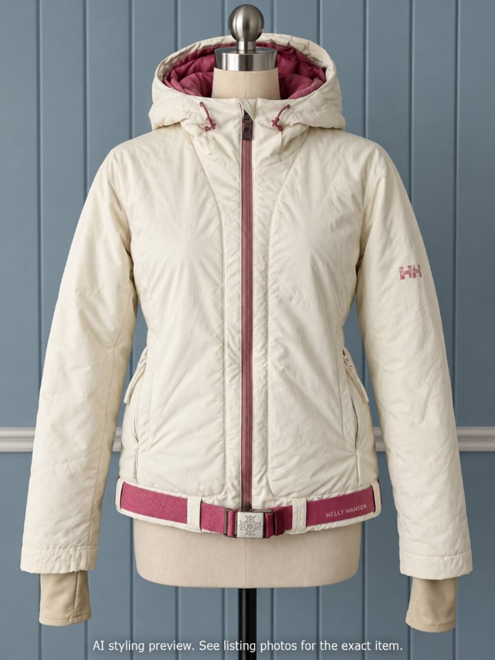 Helly Hansen Vintage Cream & Pink Winter Jacket Size L